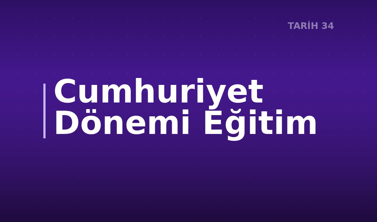 Cumhuriyet Dönemi Eğitim 