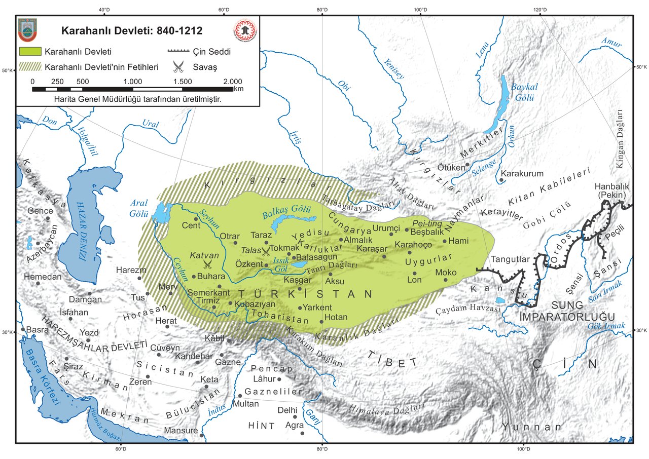 Karahanlı Devleti (840–1212) haritası