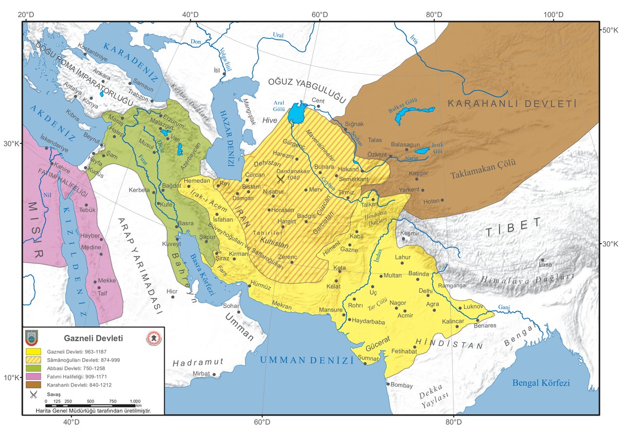 Gazneli Devleti haritası