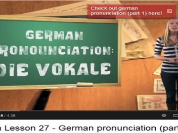 German Lesson 27 - German pronunciation (part 2) 