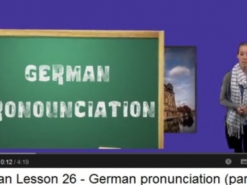 German Lesson 26 - German pronunciation (part 1) 