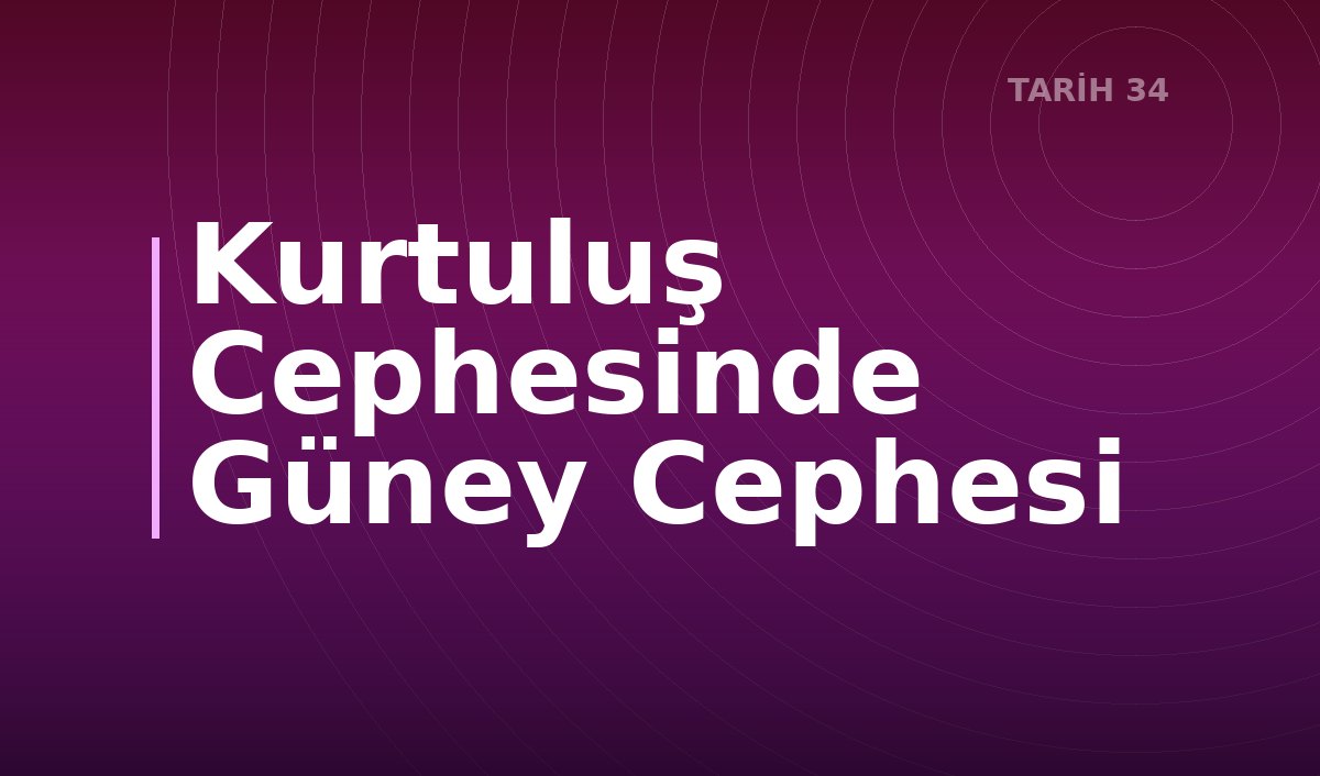Kurtuluş Cephesinde Güney Cephesi