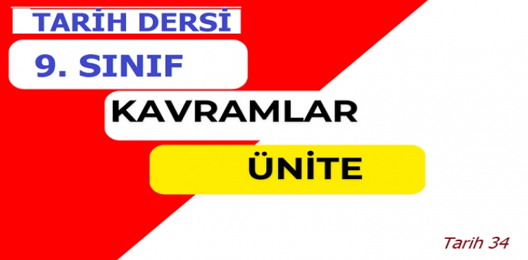 9. Snf Tarih Dersi I. nite le lgili Baz Kavram ve Kelimeler