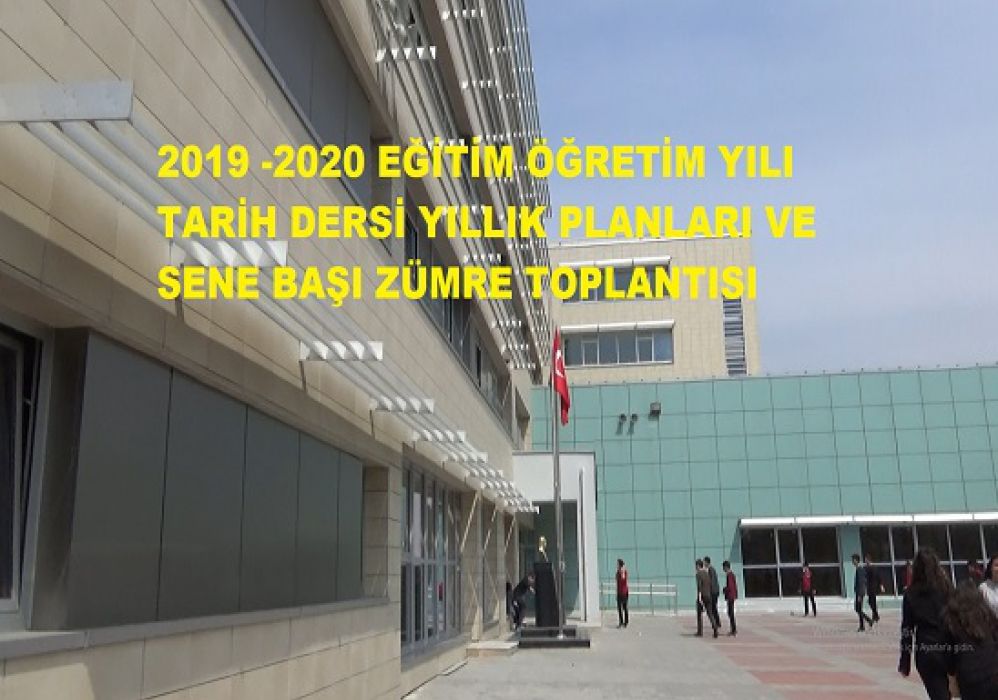 2018-2019 Eğitim Öğretim Yılı  Tarih Dersi Ünitelendirilmiş Yıllık Ders Planları