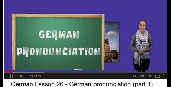 German Lesson 26 - German pronunciation (part 1) 